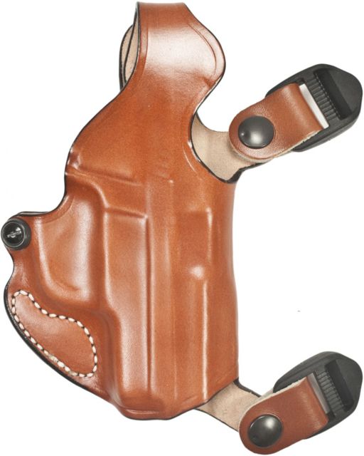 DeSantis New York Undercover - Shoulder Leather Holster Only S&W M&P 9/40 M&P CPT 9/40 Ruger SR9 SR40 Left Hand Plain Tan - Desantis