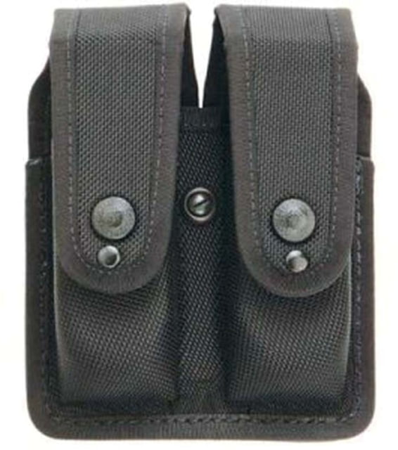 DeSantis Nylahide Double Mag Pouch Most Double Stack 9mm/40cal Magazines Ambidextrous Nylon Black - Desantis