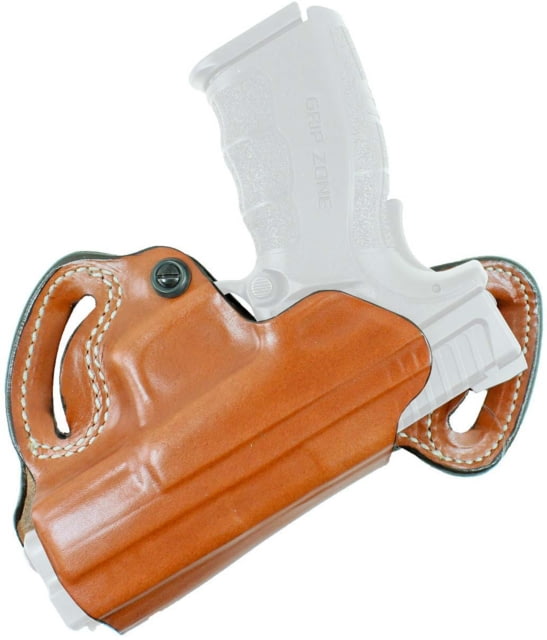 DeSantis Small of Back Leather Belt Holster Glock 26 27 33 Taurus PT111 PT140 Right Hand Plain Tan - Desantis