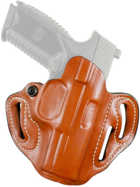 DeSantis Speed Scabbard Leather OWB Belt Holsters - Glock Glock 43 43X Left Hand Plain Tan - Desantis