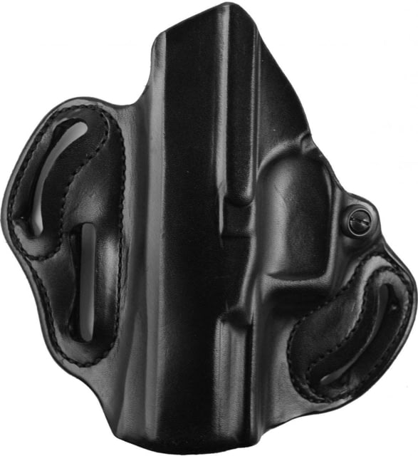 DeSantis Speed Scabbard Leather OWB Belt Holster Smith & Wesson M&P 45 Shield Left Hand Plain Black - Desantis