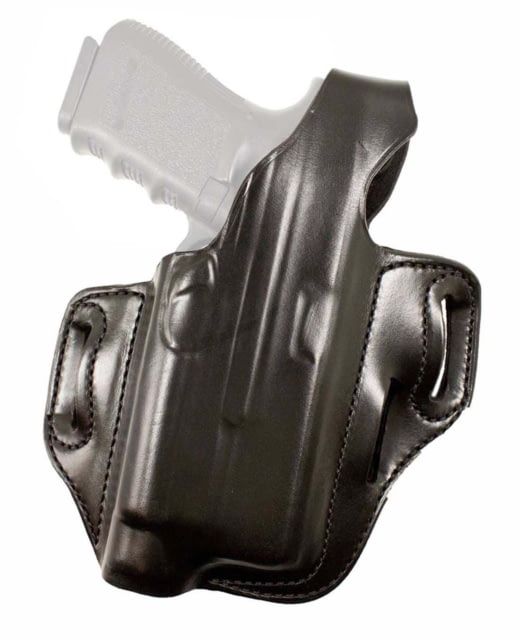 DeSantis Tac-Lite Leather Belt Holster Glock 19/Glock 23/Glock 32 Left Hand Plain Black - Desantis