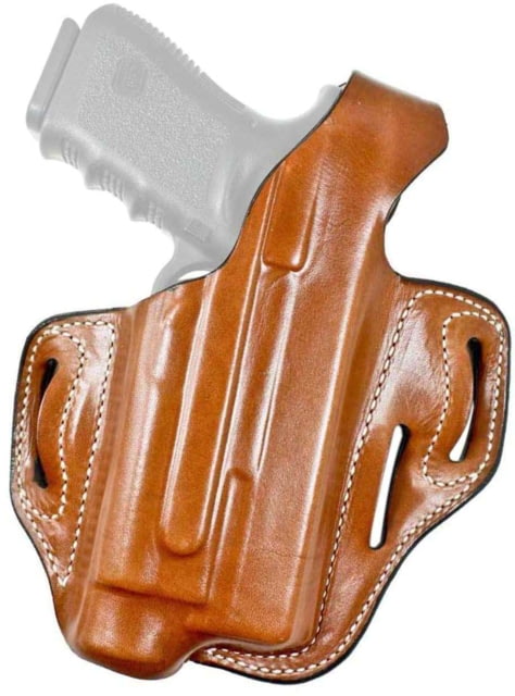DeSantis Tac-Lite Leather Belt Holster Glock 19/Glock 23/Glock 32 Right Hand Plain Tan - Desantis