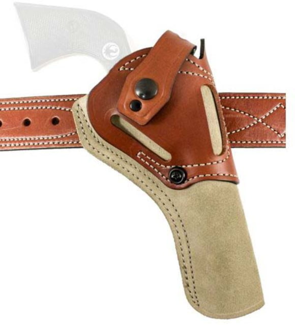 DeSantis The Wild Hog OWB Leather Belt Holster Ambidextrous N Ruger Birdshead Wrangler 3.75in - Desantis