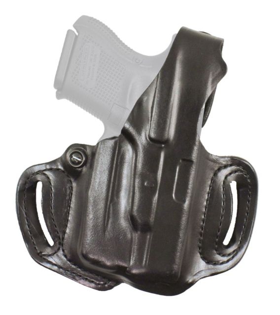 DeSantis Thumb Break Mini Slide Leather Belt Holster Glock 42 Left Hand Plain Black - Desantis