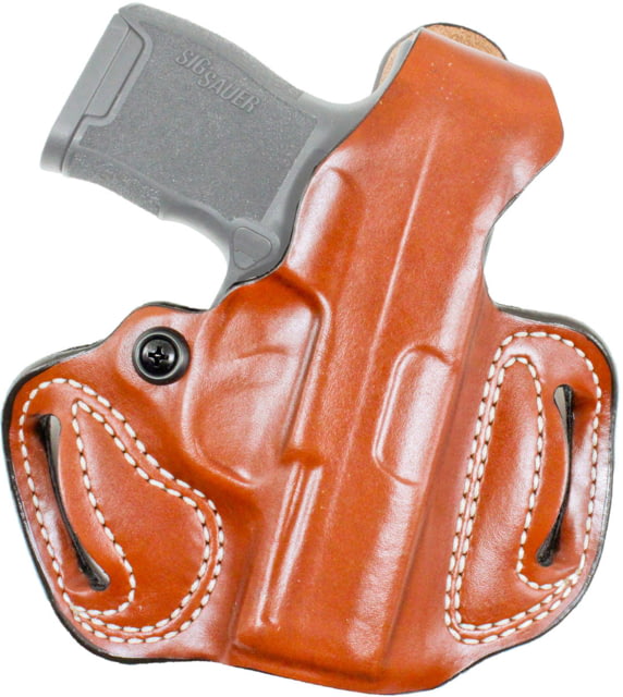 DeSantis Thumb Break Mini Slide Leather OWB Holster S&W Bodyguard 2.0 Left Hand Leather Construction Matte Finish Tan - Desantis