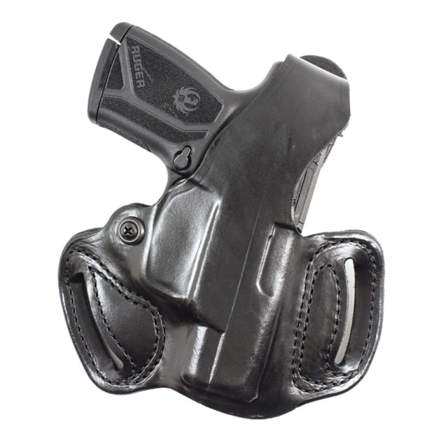DeSantis Thumb Break Mini Slide OWB Belt Holster Leather RM1C Left Hand Plain Black RM1C - Desantis