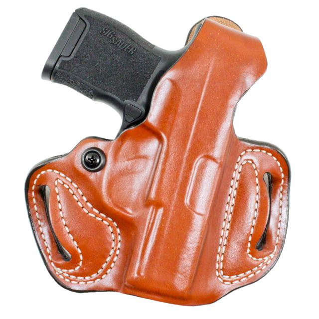 DeSantis Thumb Break Mini Slide OWB Belt Holster Leather RM1C Left Hand Plain Tan RM1C - Desantis