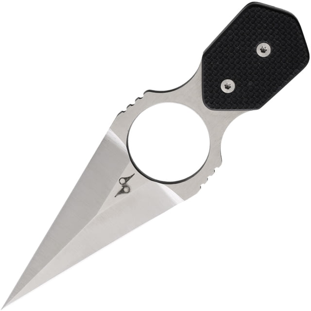 Dirk Pinkerton Broad Head Neck Knife G10 2.5" satin finish double edge 154CM stainless blad Black textured G10 handle BROADHEAD G10 - Dirk Pinkerton