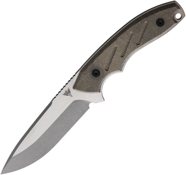 Dirty Bird Knives Chingaso Fixed Blade OD SW Knife 8.5in Overall 4in Stonewash/Satin 154CM Blade OD Green Canvas Micarta Handle Kydex Sheath - Dirty Bird Knives