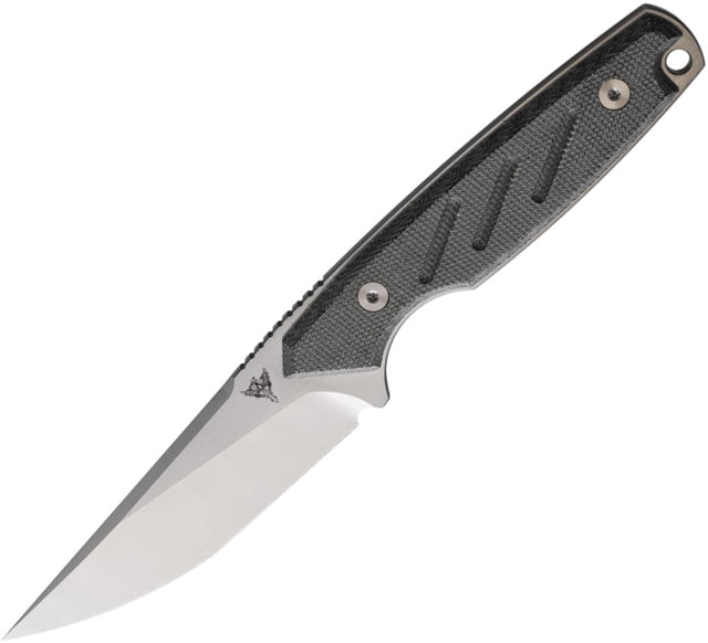 Dirty Bird Knives Fox Mod III Micarta Fixed Blade Knife 8in Overall 3.75in Satin 154CM Blade Black Canvas Micarta Handle Kydex Sheath - Dirty Bird Knives