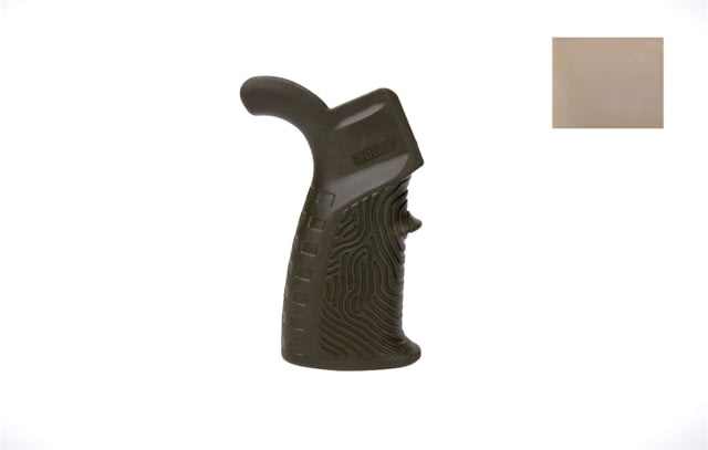 DLG Tactical AR15 Rubberized Grip w/ Beavertail Fingerprin Tan - Dlg Tactical