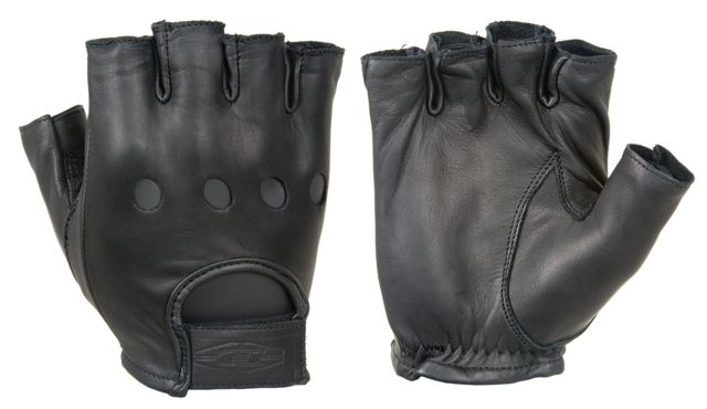 Damascus D22S Leather Driving Gloves Half-Finger Unlined Large Black Large - Damascus Protective Gear