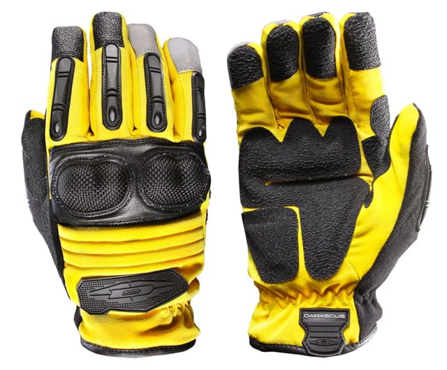 Damascus Protective Gear D90X-Y Extrication & Rescue Gloves w/ Hard Knuckles Large Yellow