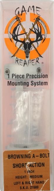 DNZ Products Game Reaper Scope Mount - Browning A Bolt Short Action Medium Ring 1 in Tube Silver - Dnz Products