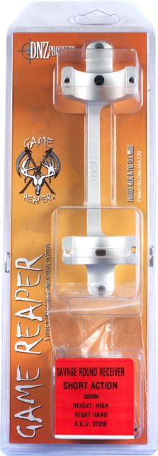 DNZ Products Game Reaper Scope Mount - Savage All Round Receiver Short Action High Ring 30 mm Tube Silver - Dnz Products