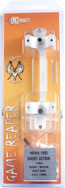 DNZ Products Game Reaper Scope Mount - Howa 1500 Short Action Medium Ring 1 in Tube Silver - Dnz Products