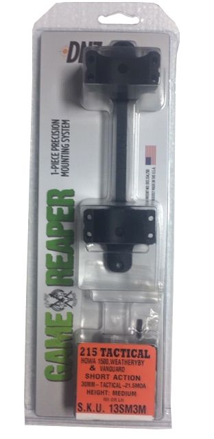 DNZ Products 215 Tactical Scope Mount - Howa 1500 Weatherby Vanguard Short Action Medium Ring 21.5 MOA 30 mm Tube Black Matte - Dnz Products