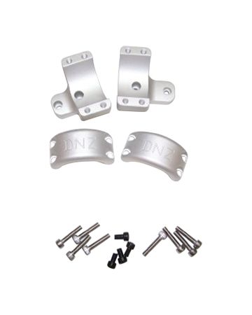 DNZ Products Hunt Masters Two Piece Mounts - Howa/Mossberg/Remington 700 Medium Ring 1 in Tube 4 Screws Silver - DNZ