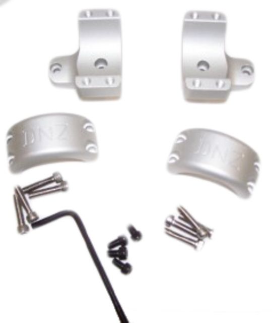 DNZ Products Hunt Masters Two Piece Mounts - Savage Flatback 2003 And Older Medium Ring 1 in Tube 4 Screws Silver - DNZ