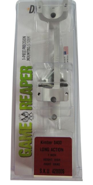 DNZ Products Game Reaper Scope Mount - Kimber 8400 Long Action High Ring 1 in Tube Silver - Dnz Products