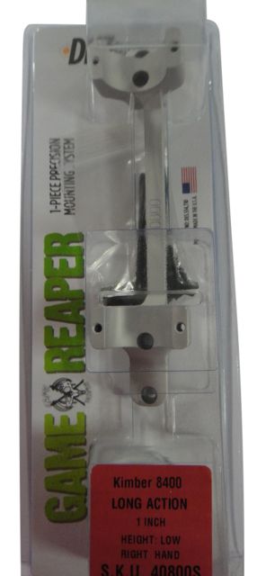 DNZ Products Game Reaper Scope Mount - Kimber 8400 Long Action Low Ring 1 in Tube Silver - Dnz Products