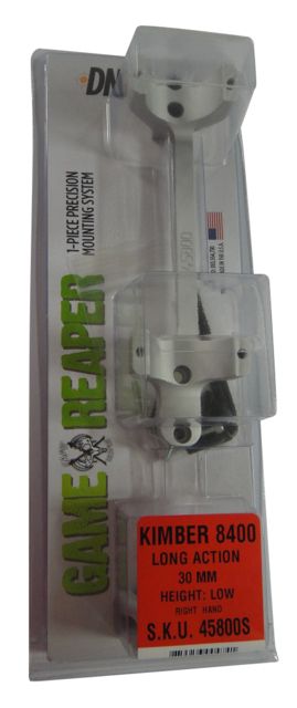 DNZ Products Game Reaper Scope Mount - Kimber 8400 Long Action Low Ring 30 mm Tube Silver - Dnz Products