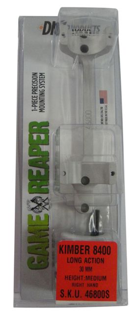 DNZ Products Game Reaper Scope Mount - Kimber 8400 Long Action Medium Ring 30 mm Tube Silver - Dnz Products