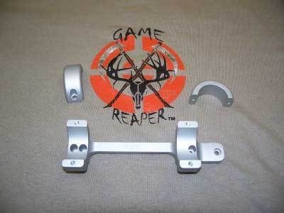 DNZ Products Game Reaper Scope Mount - Remington Model 7 Low Ring 1 in Tube Silver - Dnz Products