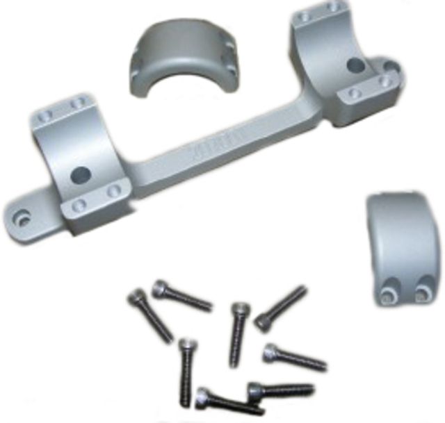 DNZ Products Game Reaper Scope Mount - Remington 700 Short Action Tactical High Ring 0 MOA 1 in Tube Silver - Dnz Products