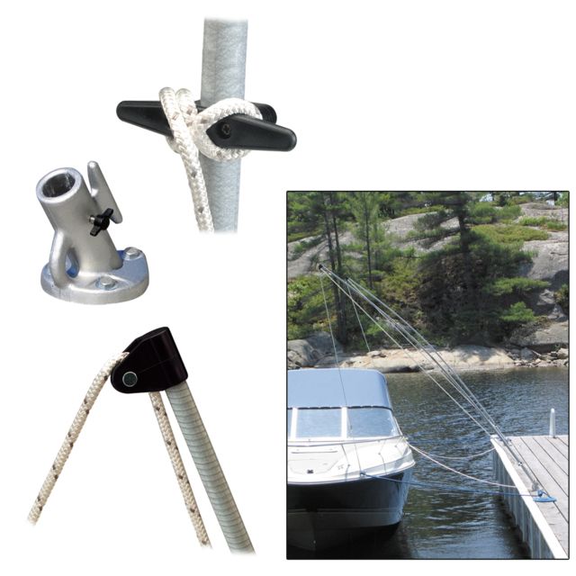 Dock Edge Mooring Whips 2PC 8ft 2500 LBS up to 18ft Premium