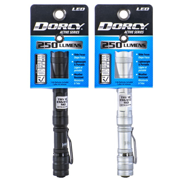 Dorcy 2AA Aluminum Slide Focus Flashlight - Dorcy