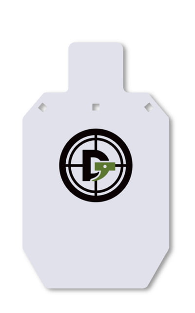 Double Tap Industries 3/8in AR500 Steel Silhouette Target 12x20in White - Double Tap Industries