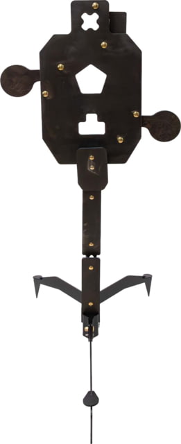 Double Tap Industries AR500 Triple Threat Reactive Steel Target - Target + Armored Stand Black/White - Double Tap Industries