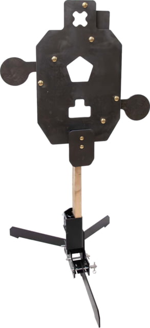 Double Tap Industries 3/8in AR500 Triple Threat Reactive Steel Target Target & 2x4 Stand Black & Raw - Double Tap Industries