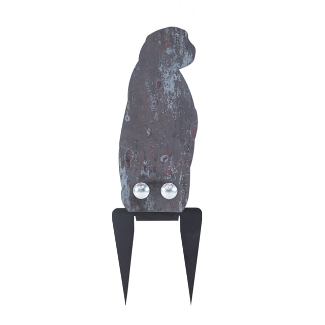 Double Tap Industries AR500 Prarie Dog on Ground Stake Target Raw/Black - Double Tap Industries