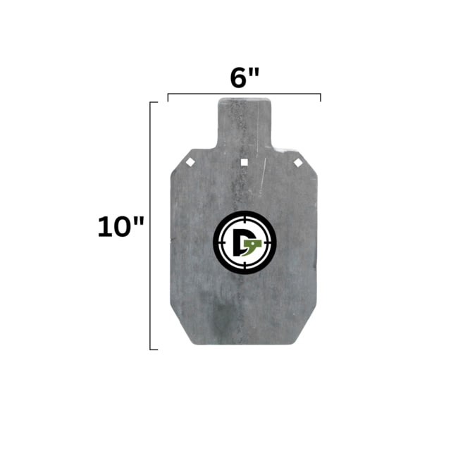 Double Tap Industries AR500 Silhouette Target Raw 6in x 10in