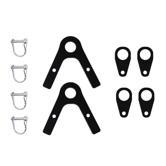 Double Tap Industries Conduit DIY Target Stand Bracket Kit for Steel Targets Conduit Brackets & Quick Pins w/Chain/Strap Hanging Brackets Black - Double Tap Industries