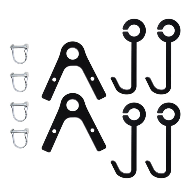 Double Tap Industries Conduit DIY Target Stand Bracket Kit for Steel Targets Conduit Brackets & Quick Pins w/J Hook Hanging Brackets Black - Double Tap Industries