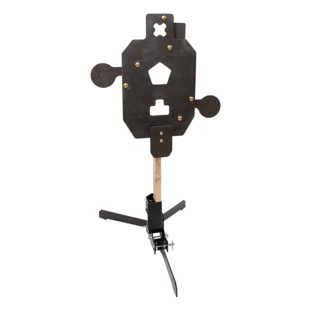 Double Tap Industries 3/8in AR500 Triple Threat Reactive Steel Target Target & 2x4 Stand Black & Raw - Double Tap Industries