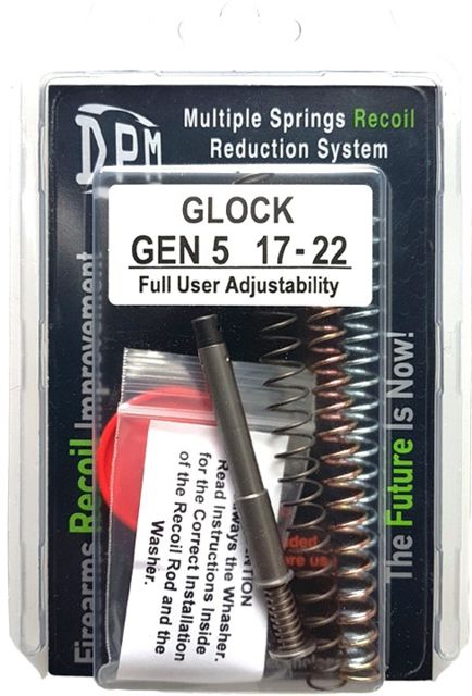 DPM Adjustable Multi-Springs Mechanical Recoil Reduction System Glock 17/22/31/34/35/37 Stainless - Dpm