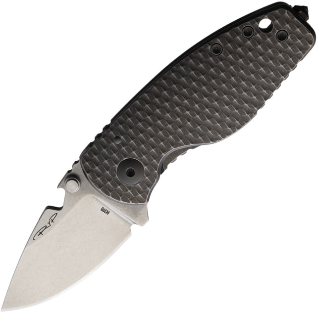 DPx Gear HEST Framelock 3D Gray Folding Knife 3" stonewash finish Bohler M390 stainless blade Gray textured titanium handle - Dpx Gear