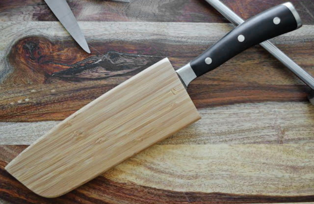Dragon by Apogee Magnetic Bamboo Santoku Sheath Designed to fit 7.5" x 2.5" Santoku knife - Dragon By Apogee