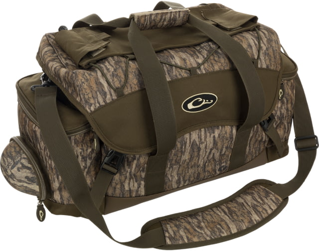 Drake Waterfowl  Blind Bag Extra Large Mossy Oak Bottomland Waterproof Nylon 20 Pockets Sunglass Pocket Thermos Sleeve Carry Handles/Adj. - Drake