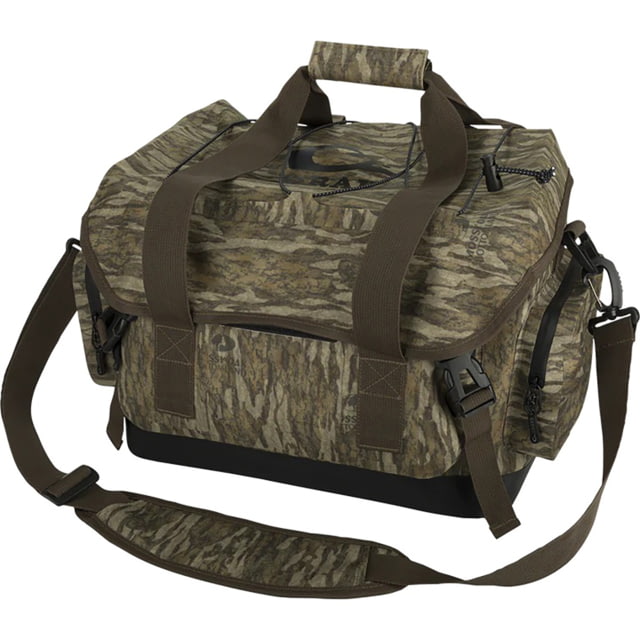 Drake Waterfowl  HND Blind Bag Large Mossy Oak Bottomland Waterproof Polyester & Interior Storage Pockets 3 Large Exterior Pockets Carry - Drake