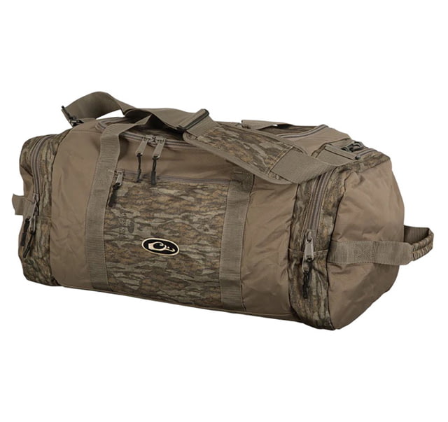 Drake Waterfowl  Duffle Bag Large Mossy Oak Bottomland Polyester 3 Exterior Pockets Adj. Shoulder Strap - Drake