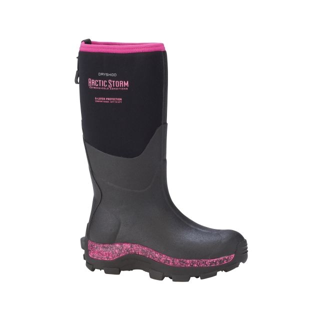 Dryshod Arctic Storm Hi Winter Boot - Women's Black/Pink 7