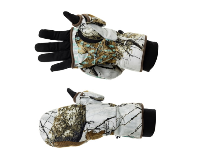 DSG Outerwear Flip Top 3.0 Mitten with Glove Liner Realtree Edge Snow Extra Large - DSG Outerwear