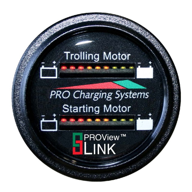 Dual Pro Battery Fuel Gauge - Marine Dual Read Battery Monitor - 12V/24V System - 15ft Battery Cable One Size