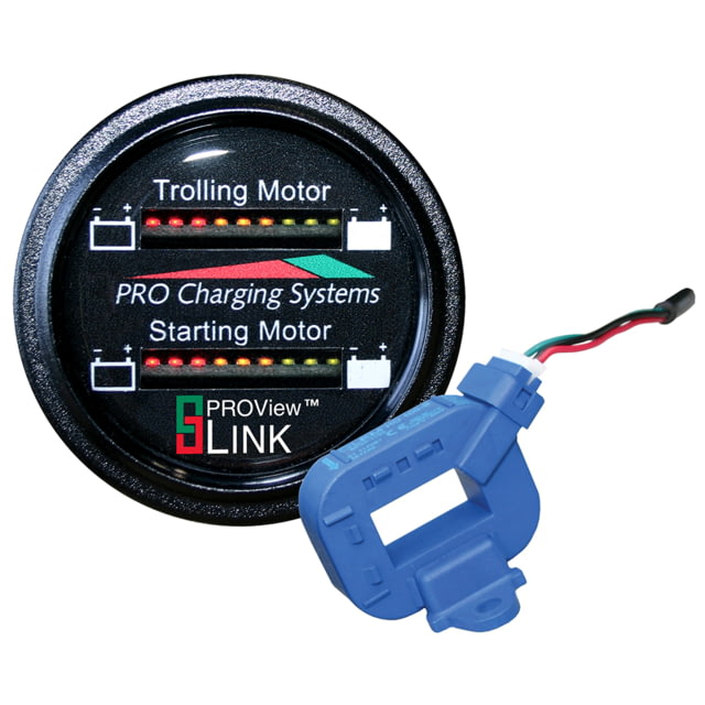 Dual Pro Lithium Battery Gauge - Dual - Round Display One Size